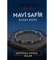 Sertifikalı Küp Kesim Terahertz Mavi Safir Doğal Taş Bileklik – İnce Model 5mm (Çok Renkli)