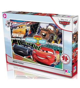 KS Games Erkek Çocuklar İçin Disney Cars (Arabalar) 100 Parçalı Çocuk Puzzle - CR714