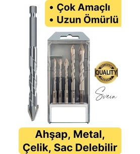 #MatkapUcu Elmas Premium Ahşap Metal Sac Demir Çelik Delebilen Çok Amaçlı Matkap Ucu Seti 5 Parça Kı