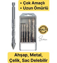 #MatkapUcu Elmas Premium Ahşap Metal Sac Demir Çelik Delebilen Çok Amaçlı Matkap Ucu Seti 5 Parça Kı