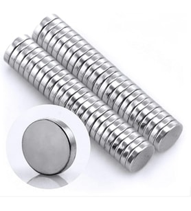 10Mm X 2Mm Güçlü Yuvarlak Neodyum Mıknatıs (50'Li Paket) - Tek Ebat