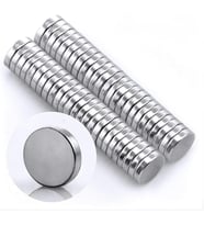 10Mm X 2Mm Güçlü Yuvarlak Neodyum Mıknatıs (50'Li Paket) - Tek Ebat