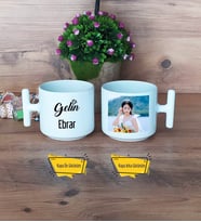 Gelin Kupa Bardak T Fotoğraflı Düğün Hediyesi