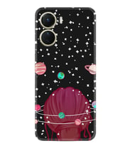 Vivo Y16 Kılıf Resimli Desenli Baskılı Silikon Space Woman 1311