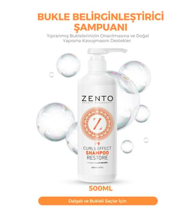 Zento P9 Curls Effect Bukle Belirginleştirme Etkili Saç Bakım Şampuanı 500 ml