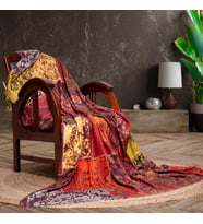 Latuda - Soft Dijital Baskılı Kaymaz Çekyat Örtüsü ve Koltuk Şalı (Çok Renkli)