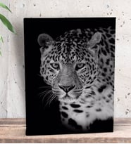 BK Gift Leopar Tasarımlı Dekoratif Mini Kanvas Tablo 15x20cm-1