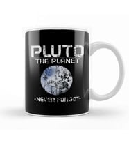 Cute Pluto The Planet Never Forget Distressed Kupa Bardak Porselen
