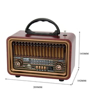 Taşınabilir Nostaljik Radyo Hoparlör NS-8069BT Bluetooth Speaker Usb+Tf Card+Aux
