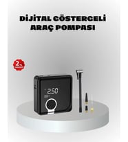 Dijital Ekranlı Şarjlı Hava Kompresörü 150 PSI Güçlü Motorlu