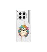 Tecno Camon 30 ile Uyumlu Splash Kirpi Tasarımlı Şeffaf Silikon Kılıf
