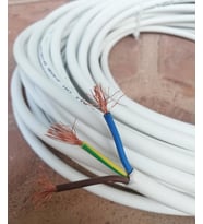 Birikim 3x1.5 Tam Bakır TTR Kablo 10 Metre Beyaz