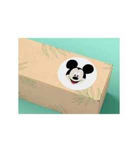 Sevimli Fare Etiketi Yuvarlak Mat Çıkartma Round Sticker 4 Cm (40 Adet)