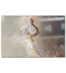 Cakatablo Kobe Bryant Melek Halesi Basket Topu Görseli MDF Tablo