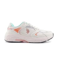 U.s. Polo Assn. Felix Wmn 4Fx Kadın Bej-Turuncu-Yeşil (36-40) Sneaker Ayakkabı