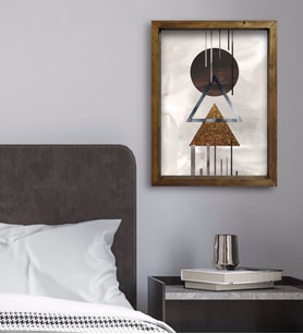 BK Gift Yatak Odası Konseptli Doğal Masif Ahşap Çerçeveli Tablo 45x65cm-70