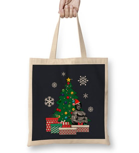Arnie Around The Christmas Tree Arnold Arnie Retro Japanese Schwarzenegger Bez Çanta Uzun Saplı