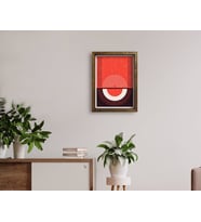 BK Home Doğal Masif Ahşap Çerçeveli Tablo 45x65cm-86