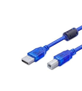 USB Printer Kablosu 5 m - Şeffaf Mavi HDX7544