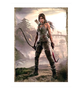 50cmX70cm Ahşap Tablo Lara Croft Tomb Raider
