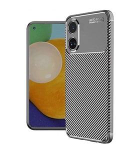 Oppo A60 Kılıf Auto Focus Karbon Kapak - Gri