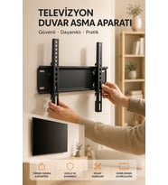 Yüksek Taşıma Kapasiteliniversal TV Duvar Askı Aparatı 32-42 İnç Güvenli Sabitleme Sistemi