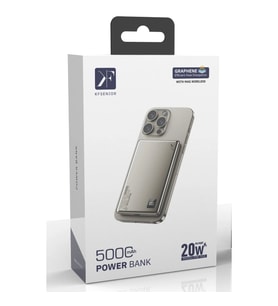 PW555 5.000 mAh Dijital Göstergeli 18W Type-C ve 15W Kablosuz Şarj PD Hızlı Şarj Magsafe Powerbank -