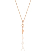 Gümüş rose zirkon taşlı bıçak modeli kolye SGTL11872ROSE