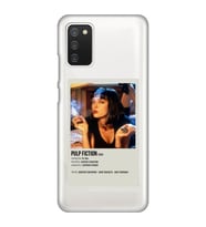 Samsung Galaxy A02S Uyumlu Pulp Fiction Minimalist Poster Desenli Şeffaf Telefon Kılıfı