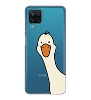 Samsung Galaxy A22/M22/M32 Uyumlu Sevimli Ördek Desenli Şeffaf Telefon Kılıfı