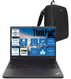 Lenovo Thinkpad Mws P16V Gen2 Intel Ultra 7 165H Vpro Aı 24GB 5600MHZ 1tb Ssd+1tb SSD  8GB/RTX2000ADA 16" Wuxga (1920X1200) IPS 400NITS Windows 11 Pro Taşınabilir Bilgisayar W21KX001MTXW04+ZETTAÇANTA