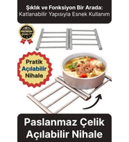 Özel Üretim İşlevsel Pratik Isıya Dayanıklı Koruyucu Mutfak Masa Paslanmaz Çelik Açılabilir Nihale