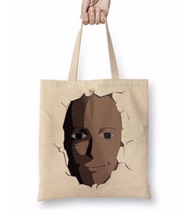 Saitama Face One Punch man Bez Çanta Uzun Saplı