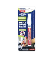 Mey İthalat® Vodaseal Çift Uçlu Su Bazlı Kokusuz Kalıcı Derz Kalemi Beyaz
