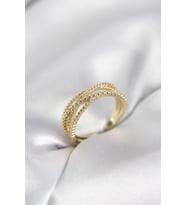 Gold Renk Sarmal Model Kadın Yüzük