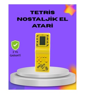 Mey İthalat® Klasik Tetris Oyunu El Konsolu – Taşınabilir Pil ile Çalışan Retro El Aterisi