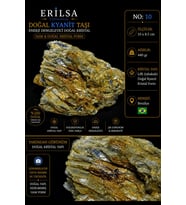 Sertifikalı Doğal Kyanit Taşı Kütle – Ham Kristal Form Dekoratif Mineral NO10