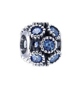 Nur Silver Mavi Taş Detaylı Gümüş Charm NUR-BL00049