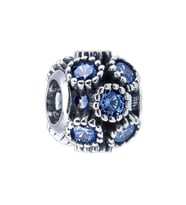 Nur Silver Mavi Taş Detaylı Gümüş Charm NUR-BL00049