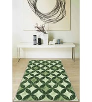 Yeşil Mermer Görünümlü Kaymaz Tabanlı Dekoratif Halı RV136 - 100 x 160 cm
