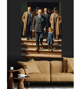 Mustafa Kemal Atatürk Dekoratif Kanvas - Mdf Ahşap Tablo