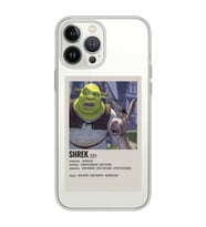 Iphone 15 Pro Uyumlu Shrek Minimalsit Poster Desenli Şeffaf Telefon Kılıfı