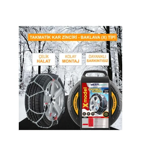 Oto Lastik Kar Zinciri 205/60/r13 X Tipi Binek Suv Takmatik Kolay Montaj