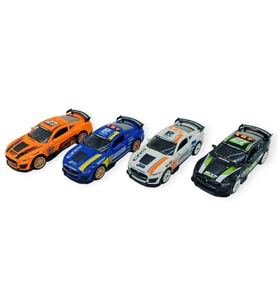 4'Lü Set Spor Araba GT-500 Sürtmeli Işıklı Sesli Plastik 18cm - 1 ADET