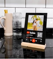 Kişiye Özel Youtube QR Kodlu Plak Siyah