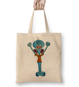 Excited Squidward Bez Çanta Uzun Saplı