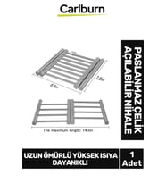 Yüksek Isıya Dayanıklı Mutfak Masa Şık İşlevsel Pratik Koruyucu Paslanmaz Çelik Açılabilir Nihale