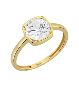 Beyaz Topaz Taşlı Pingala Yüzük 0702R0045