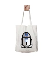 Unisex Simpler R2D2 Astromech Droid Star Wars iki Taraf Kalıcı Yıkanabilir Okul Plaj Omuz Bez Çanta