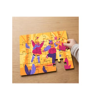 Ormanda Gezen Mutlu Arkadaşlar Tasarımlı 24 Parça Ahşap Çocuk Puzzle MPK0530